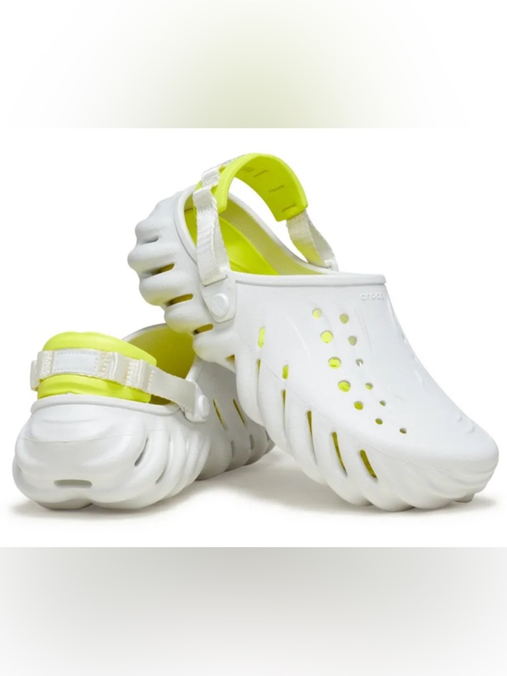 Like NEW Crocs Echo Moonlight White Clog Shoes Comfort Slides Sandals 5M/7W